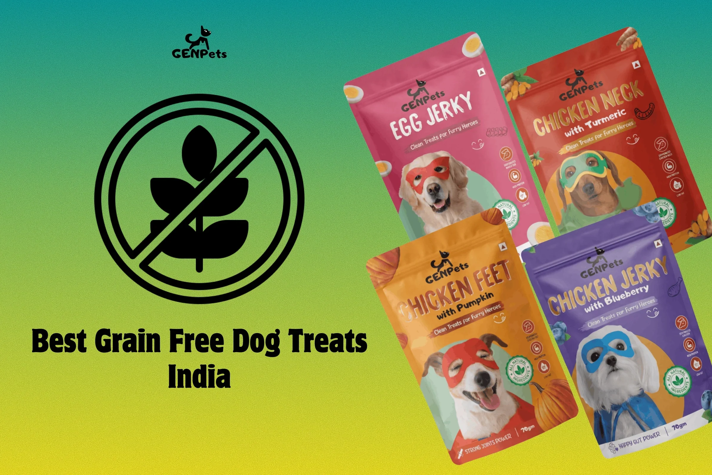 Best grain free dog treats in India made with chicken and egg