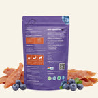 GenPets Chicken Jerky with Blueberry dog treats ingredients nutritional information and feeding guide