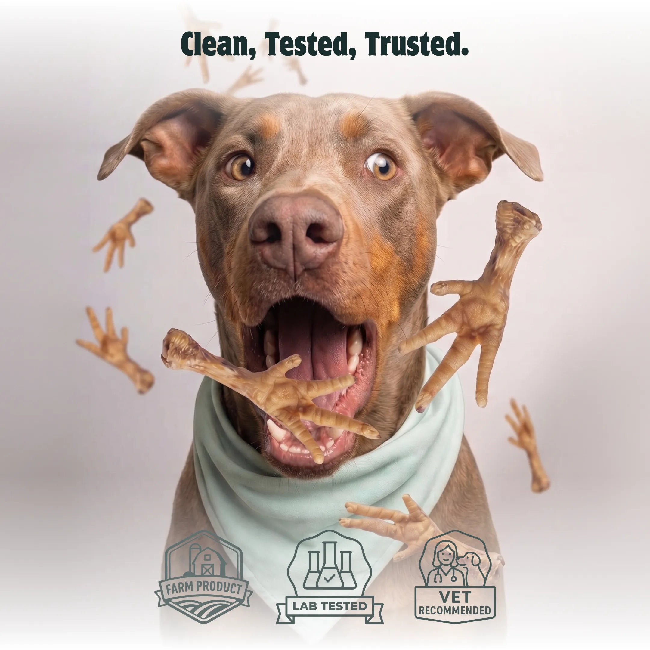 Chicken Feet with Pumpkin Dog Treats – Joints & Digestion Support