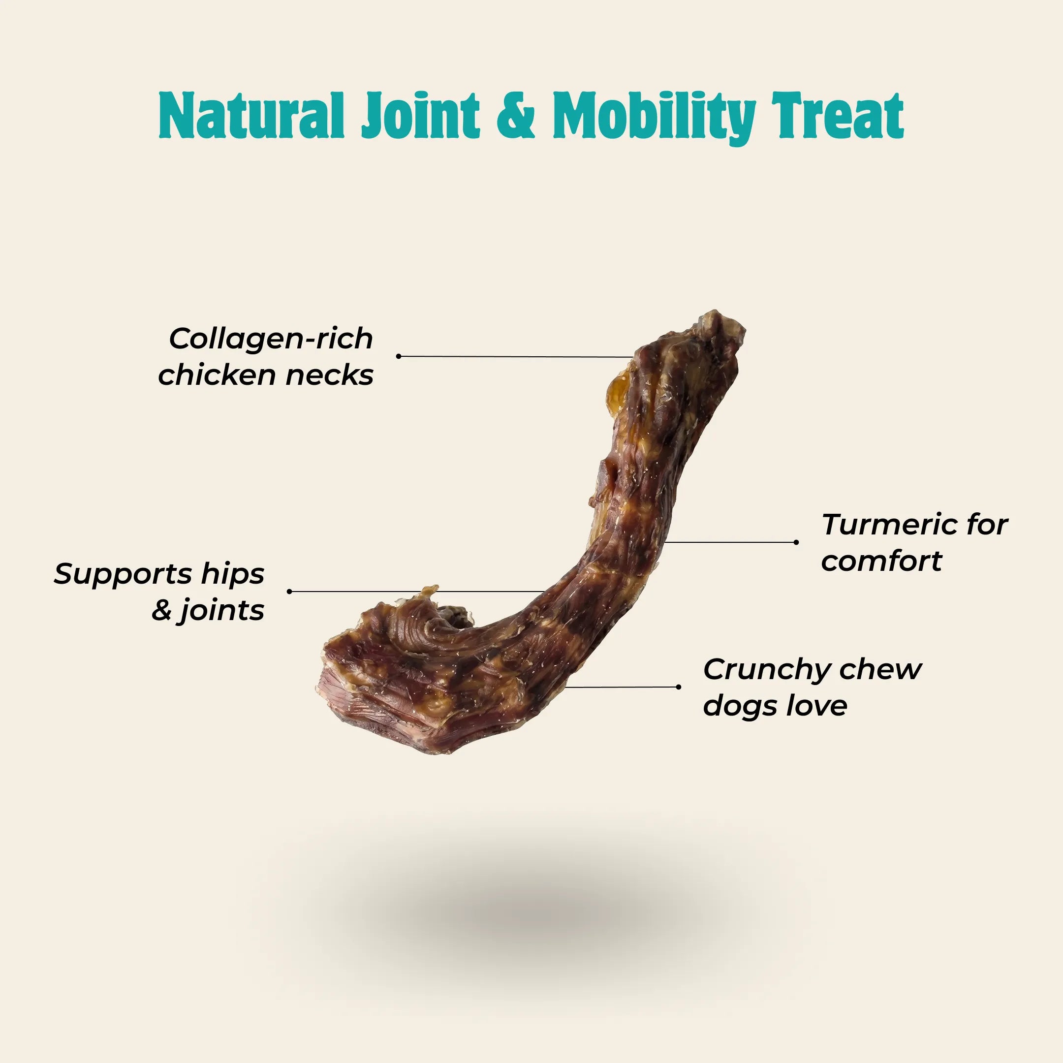 Chicken Neck with Turmeric Dog Treats – Bone & Immunity
