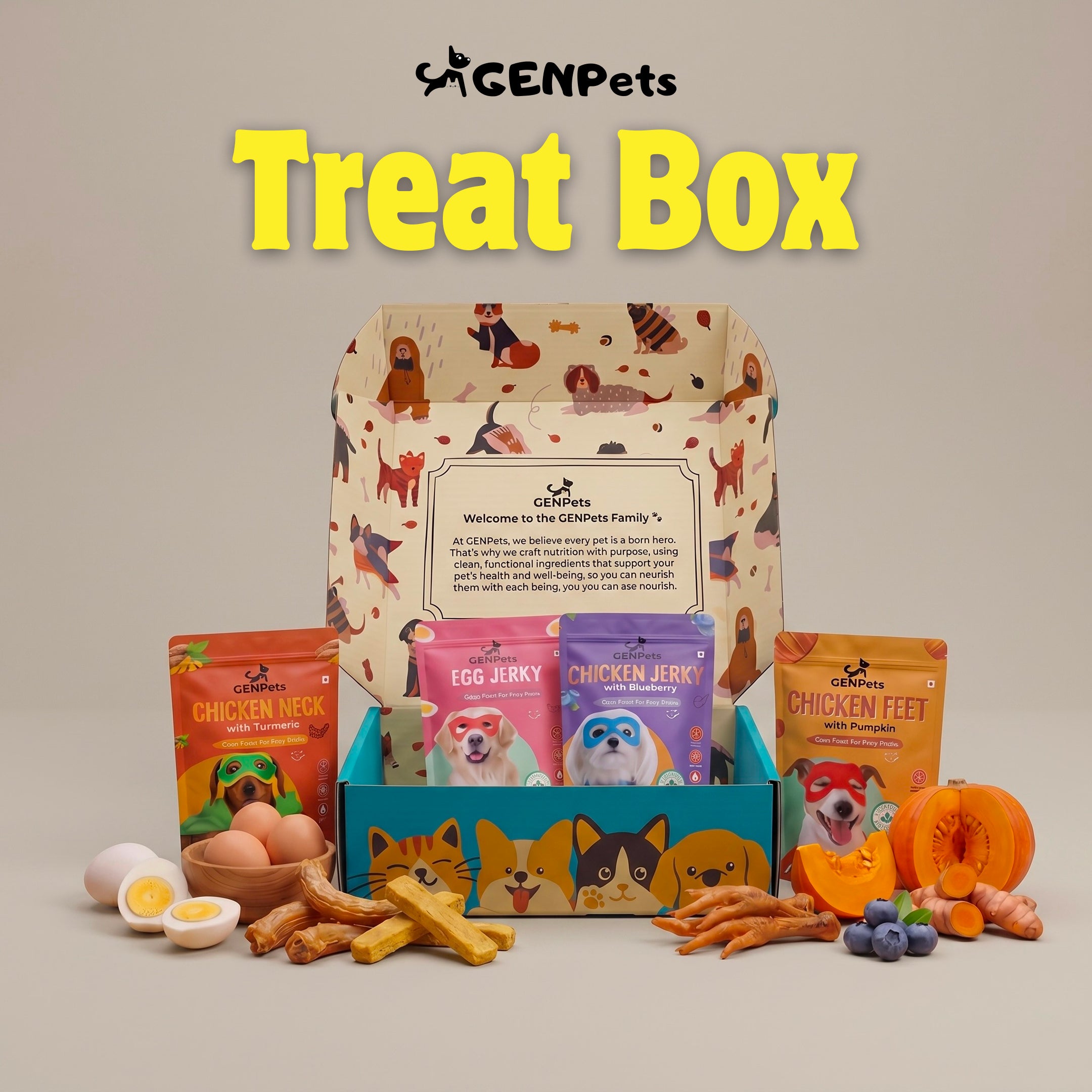 Treat Box – 4 Natural Functional Dog Treats